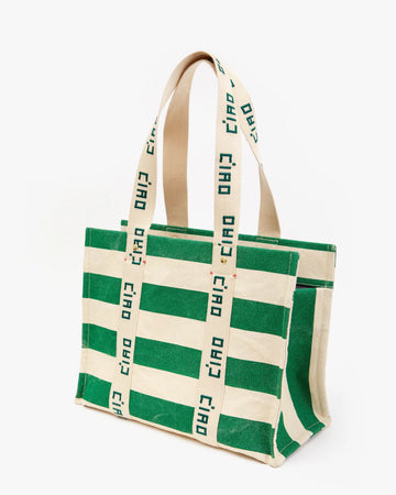 Noemie Tote - Palm Green/Natural