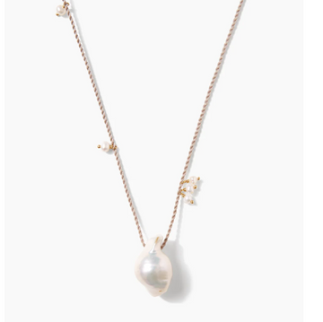 White Pearl Rosario Necklace