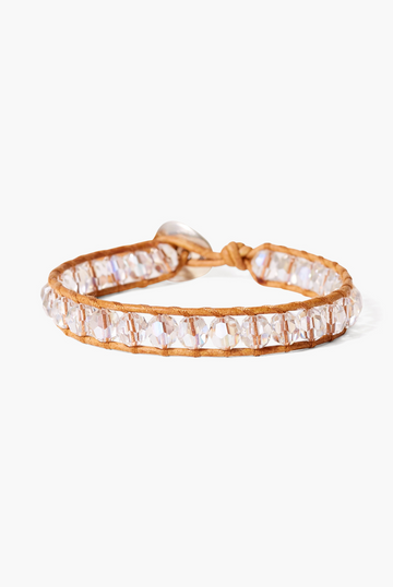 Large Crystal Single Wrap Bracelet - Moonlight