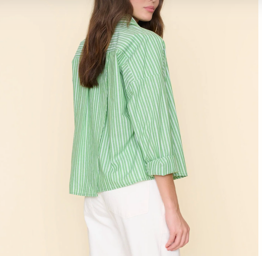Riley Shirt - Matcha Stripe