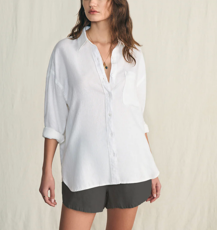 Laguna Relaxed Linen Shirt - White