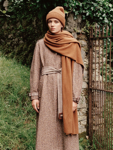 Cashmere Travel Wrap - Cedar Brown