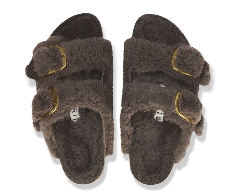 Birkenstock Arizona Big Buckle Shearling Teddy - Concrete Grey
