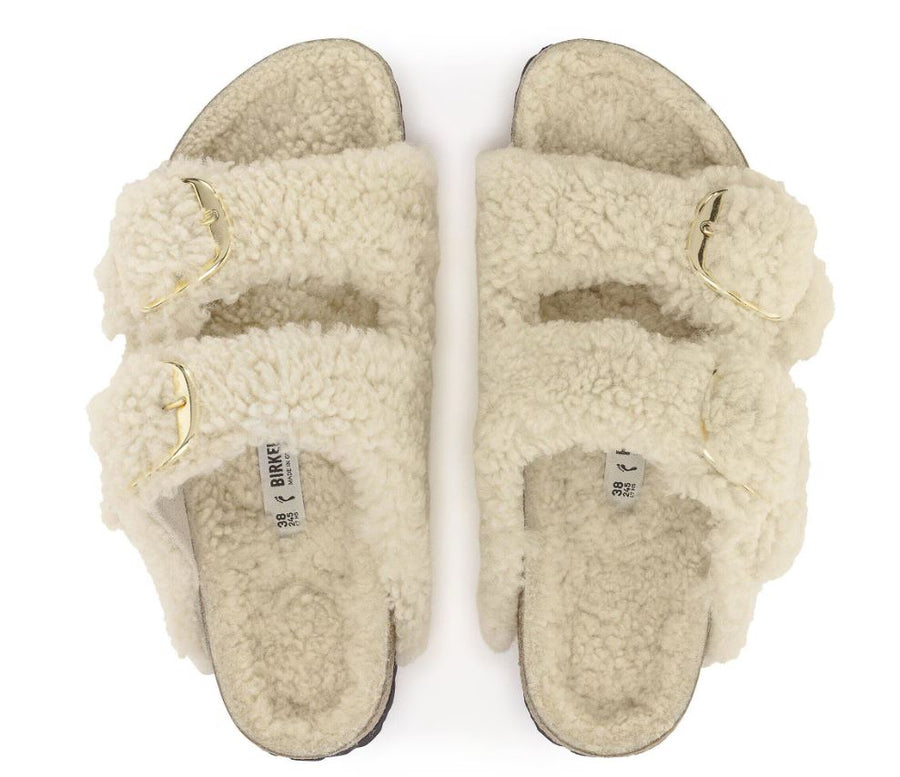 Birkenstock Arizona Big Buckle Shearling - Eggshell