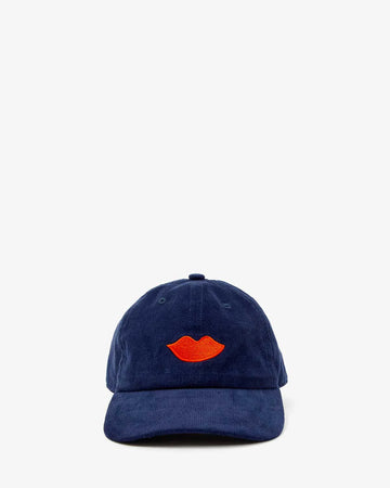 Corduroy Baseball Hat - Lips/Navy