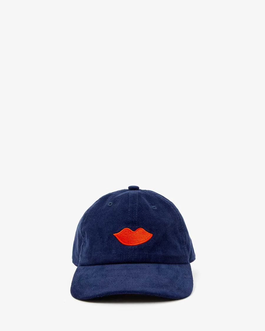 Corduroy Baseball Hat - Lips/Navy