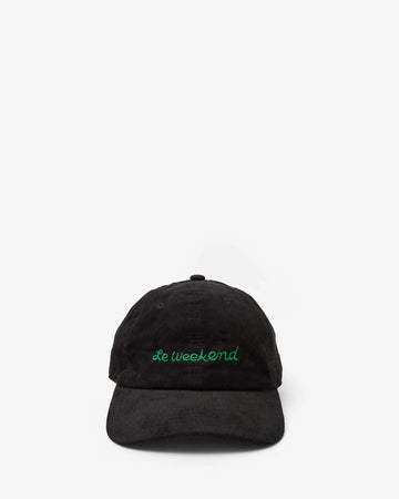 Corduroy Baseball Hat - Le Weekend/Black