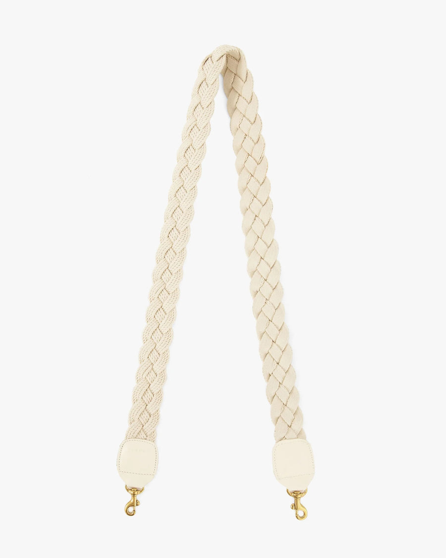 Clare V Crossbody Strap- Cream Woven Rope