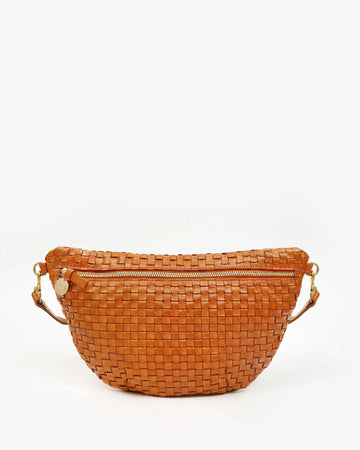 Clare V. Grande Fanny - Natural Woven Checker