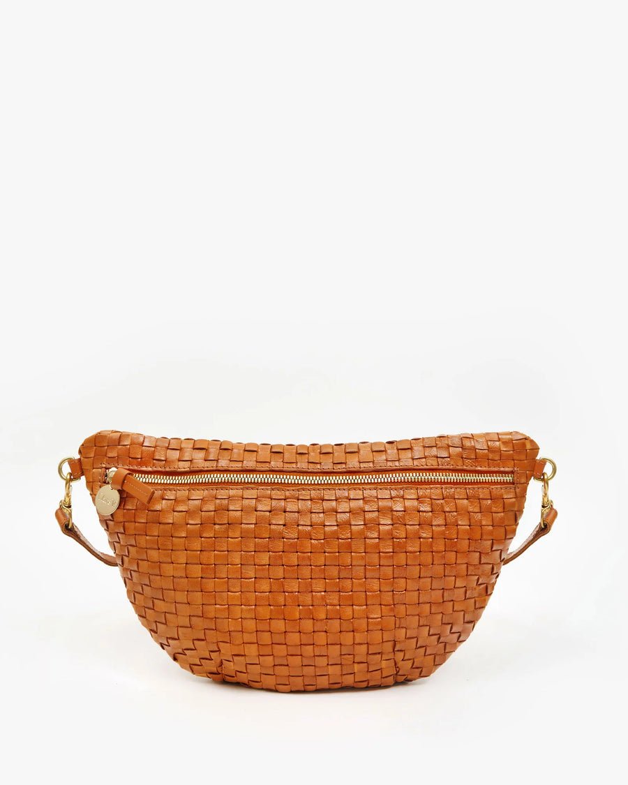 Clare V. Grande Fanny - Natural Woven Checker