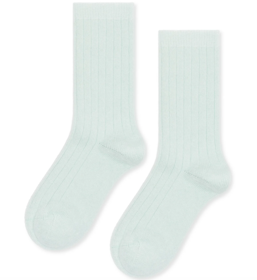 Hansel from Basel Italia Cashmere Rib Crew - Icicle