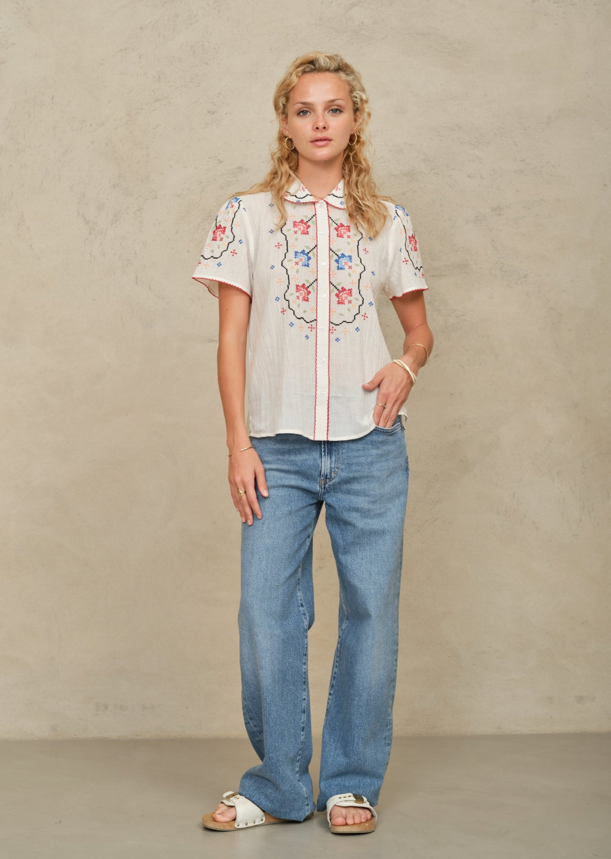Ruby Rube Tops M.A.B.E. Ruby Top - Ecru/Multi – BLUSH