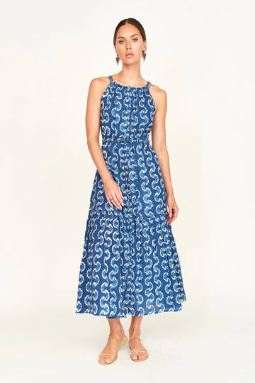Mirth Corsica Sundress - Indigo Orchard Road