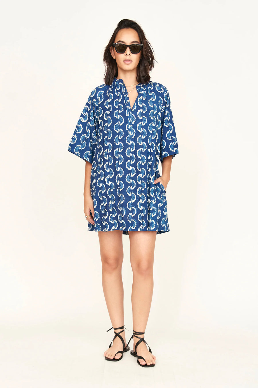 Mirth Faro Short Dress - Indigo Orchard Road