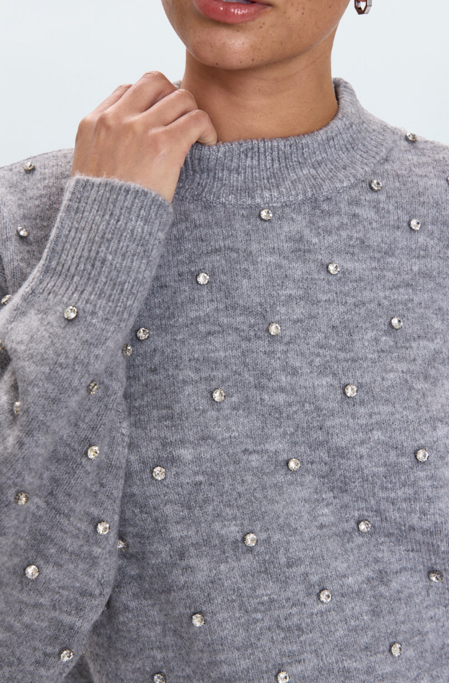 Pistola Aura Sweater - Charcoal Diamonte