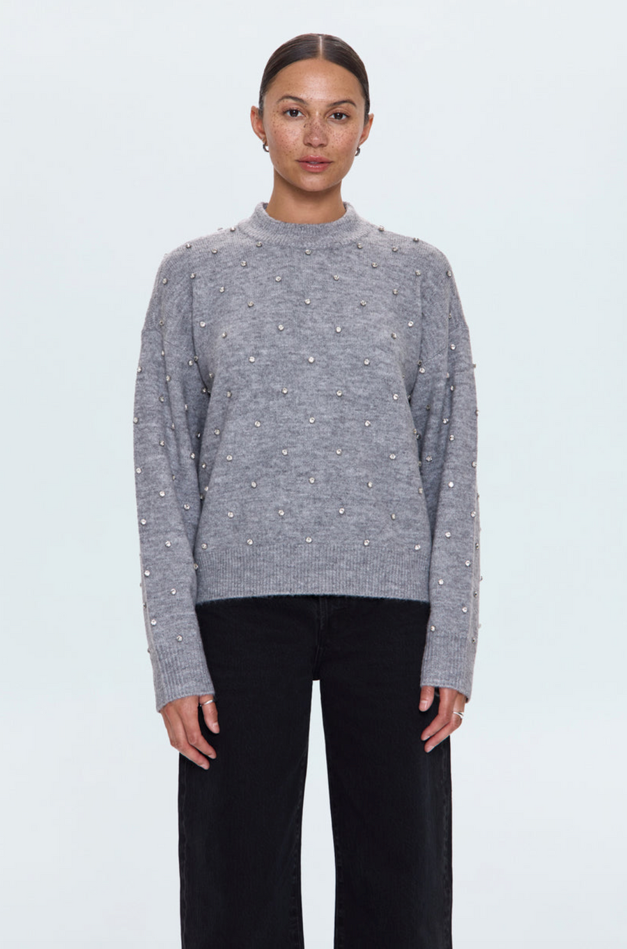 Pistola Aura Sweater - Charcoal Diamonte