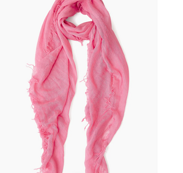 Rose Pink Cashmere And Silk Scarf