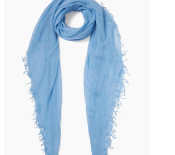 Baby Blue Cashmere And Silk Scarf