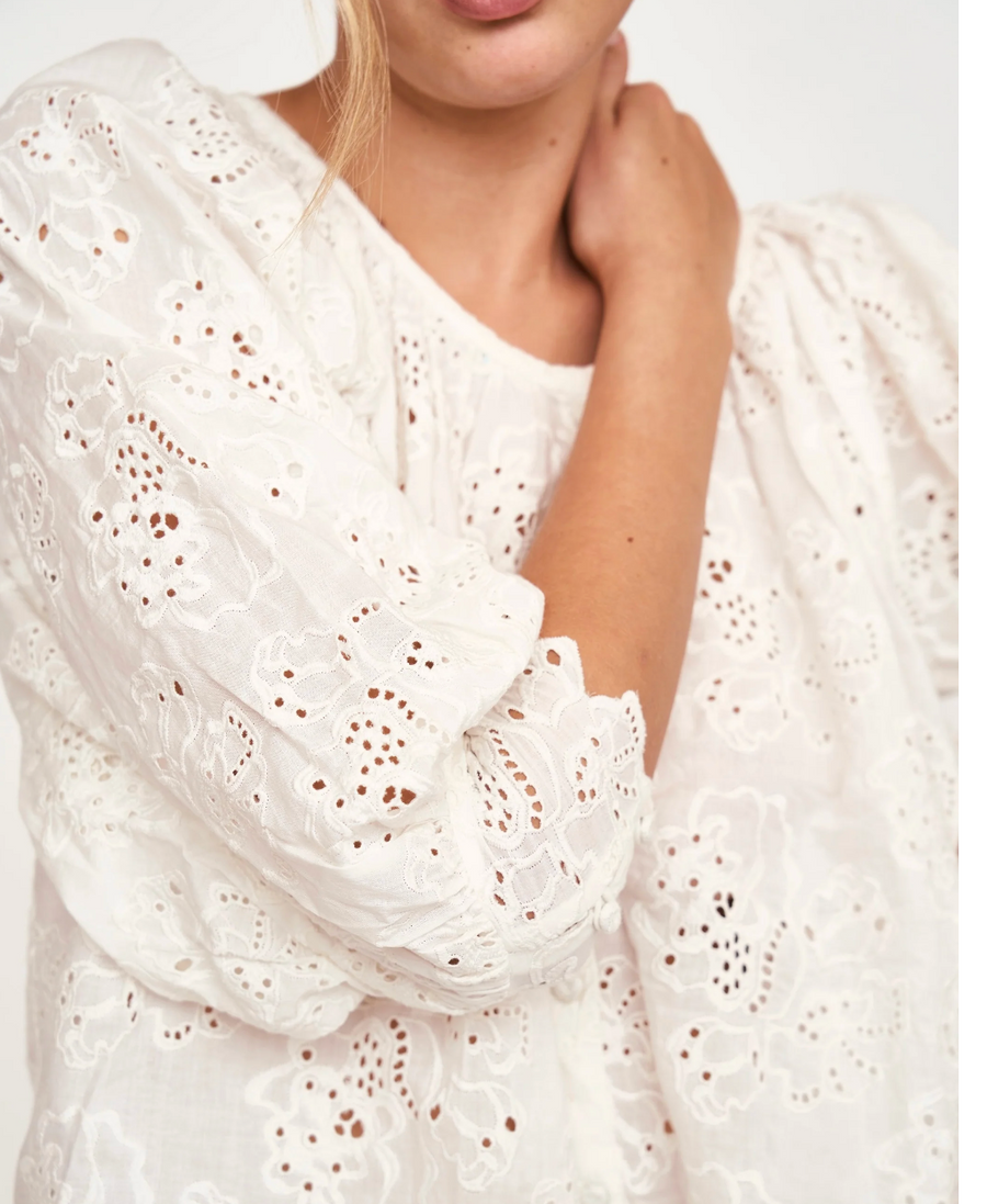 Seville Top - White Eyelet