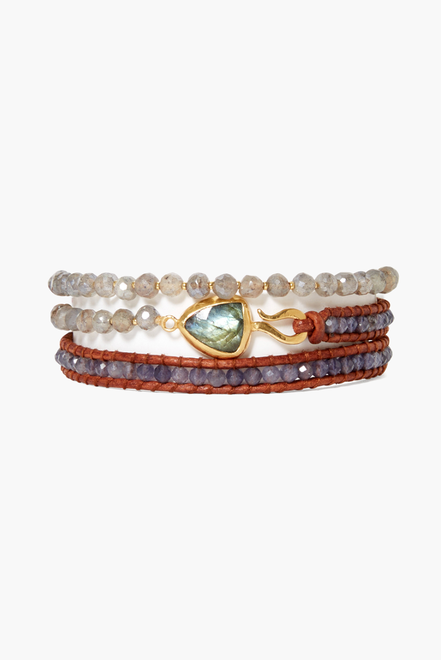 Rahel Wrap Bracelet - Iolite Mix