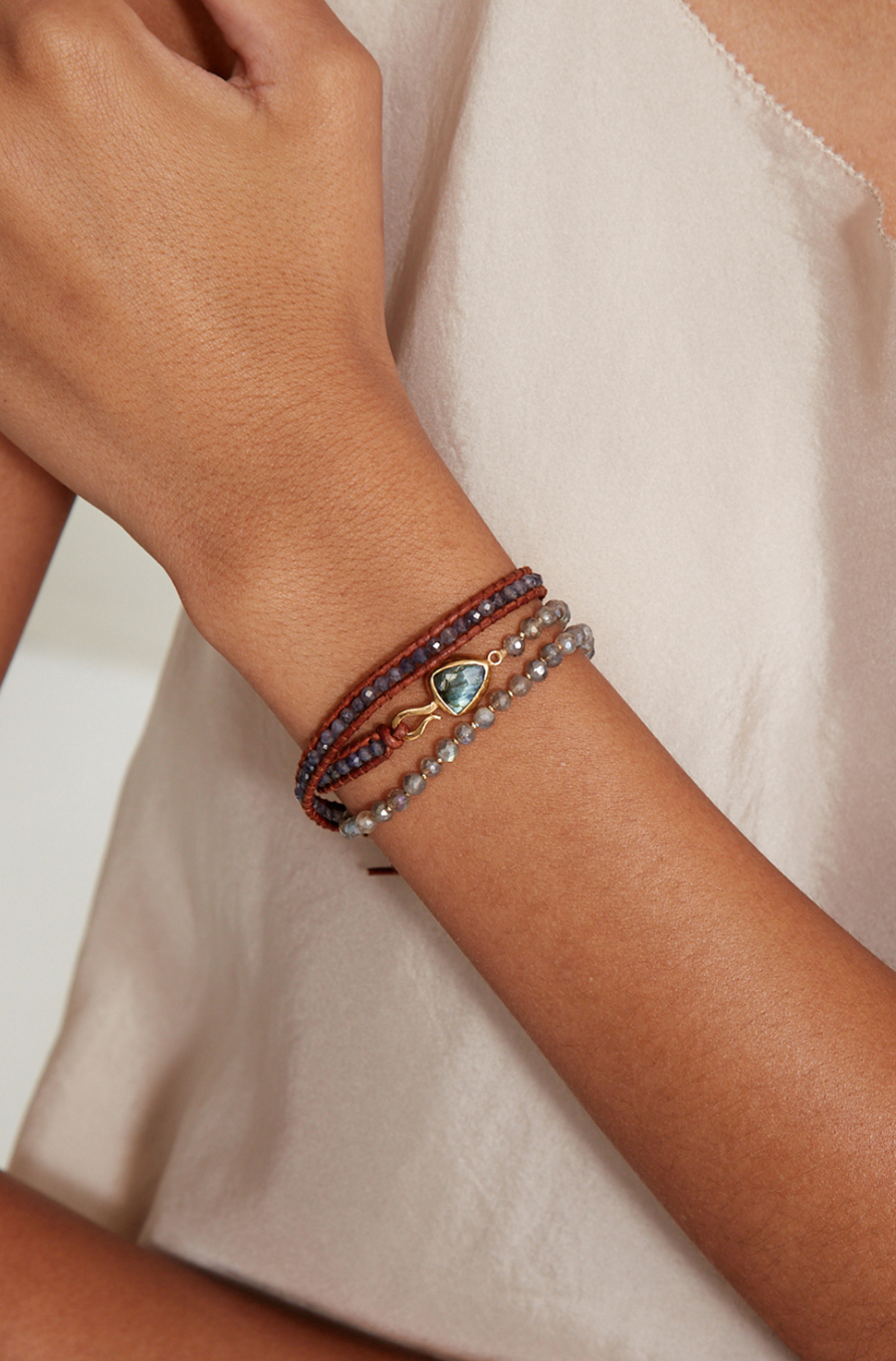 Rahel Wrap Bracelet - Iolite Mix