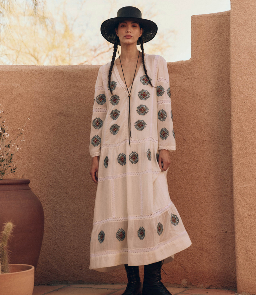 Taos Dress - Folklore Embroidery