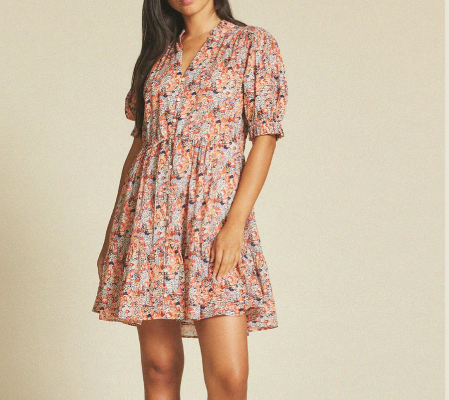 Phoebe Dress - Vino Daisies