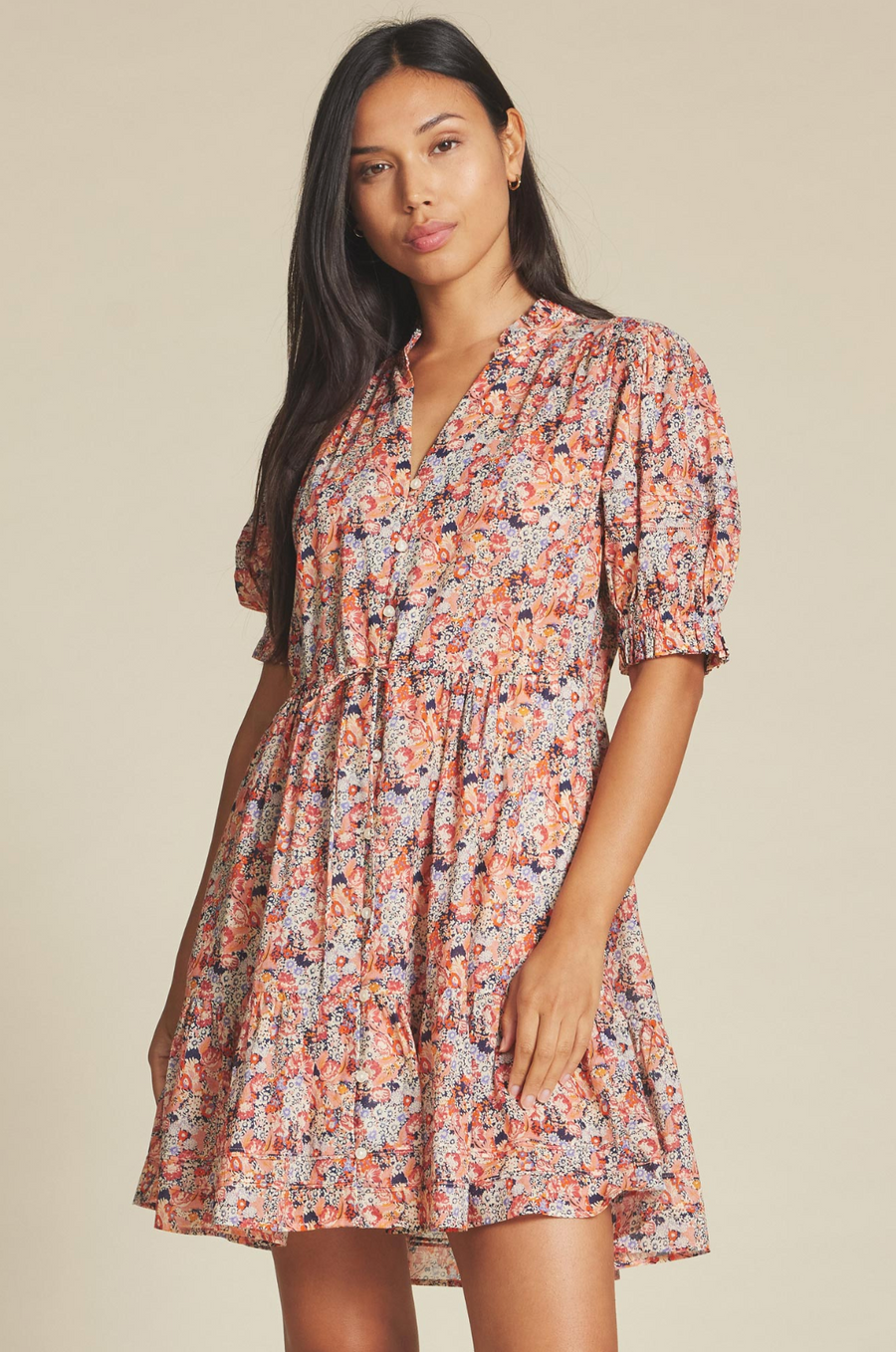 Phoebe Dress - Vino Daisies