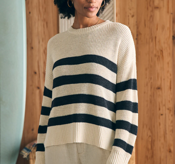 Miramar Linen Crew Stripe Sweater