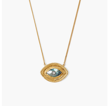 Mariya Evil Eye Necklace - Labradorite