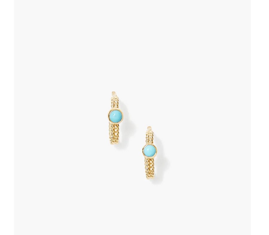 Rhodes Hoop Earrings - Turquoise