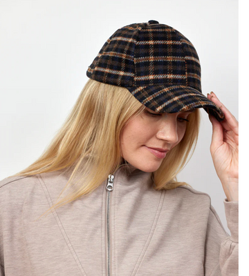 Everyday Plaid Cap - Black/Navy Check