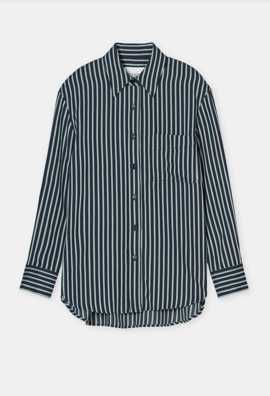 CLOSED Striped Oversized Blouse - Dark Night