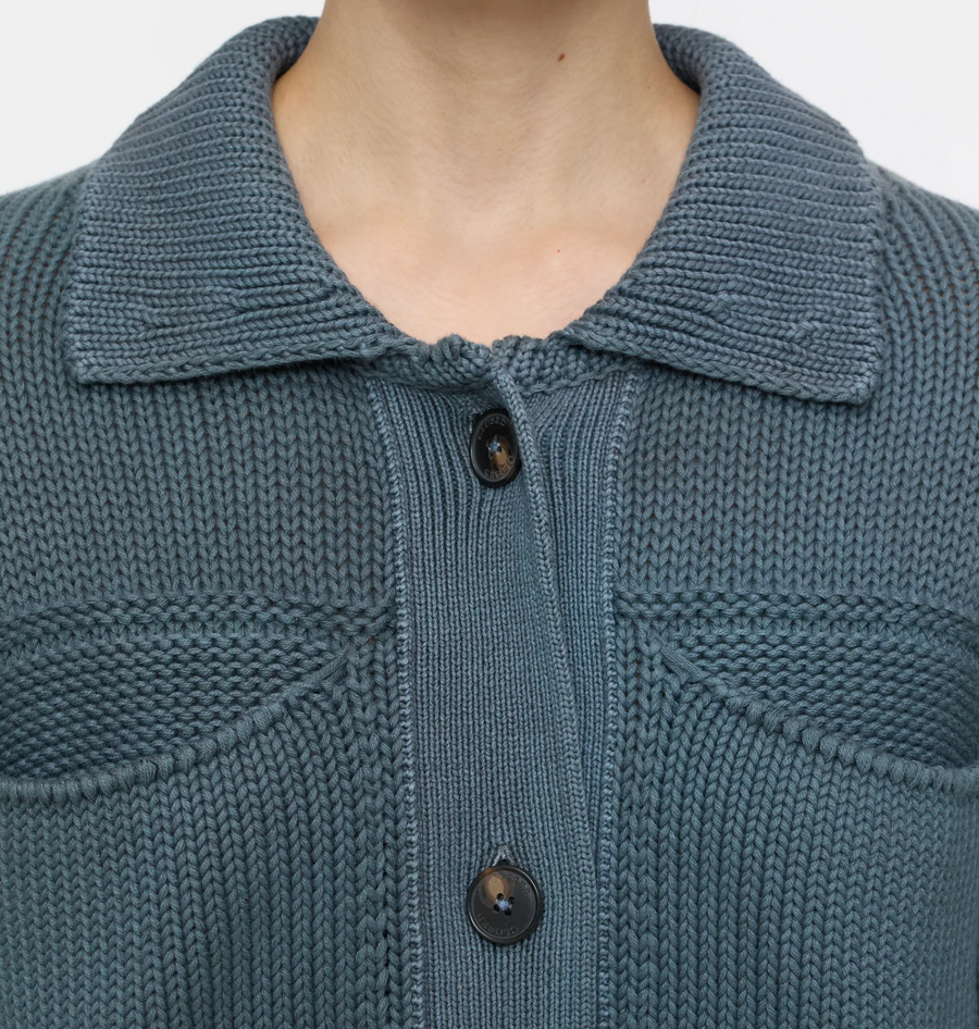 CLOSED Organic Cotton Cardigan - Graphite Blue