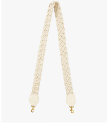 Clare V. Crossbody Strap  - Cream Braided Rope