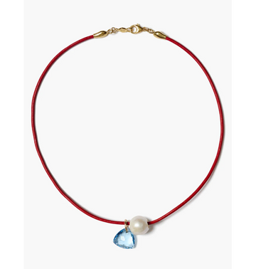 Na Pali Leather Necklace - Red Mix