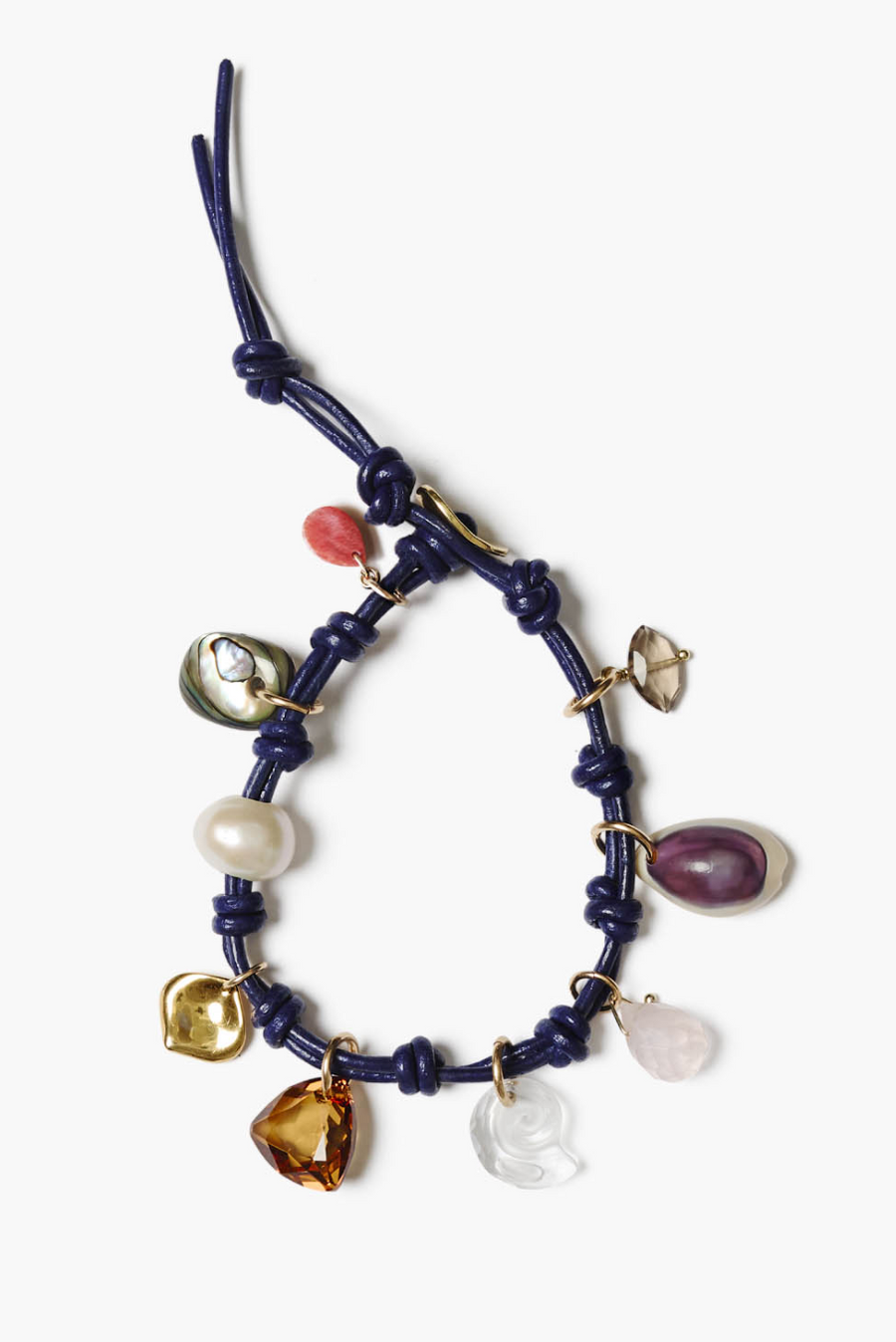 Chan Luu Na Pali Leather Charm Bracelet - Blue Mix