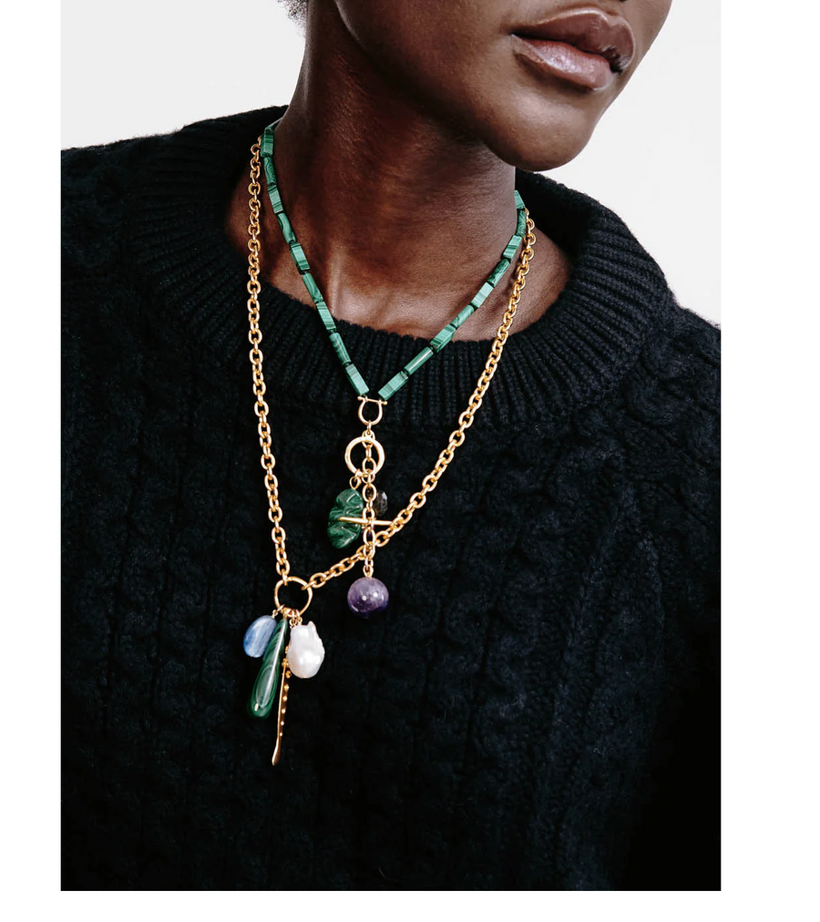 Chan Luu Harbor Necklace - Malachite Mix