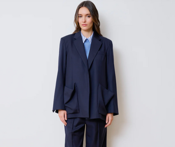 WE-AR4 The Studio Blazer - Navy Pinstripe