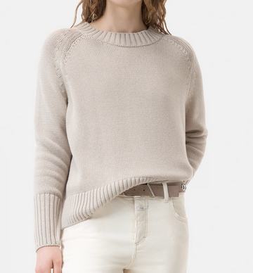 CLOSED Organic Cotton Knitted Jumper - Soft Beige