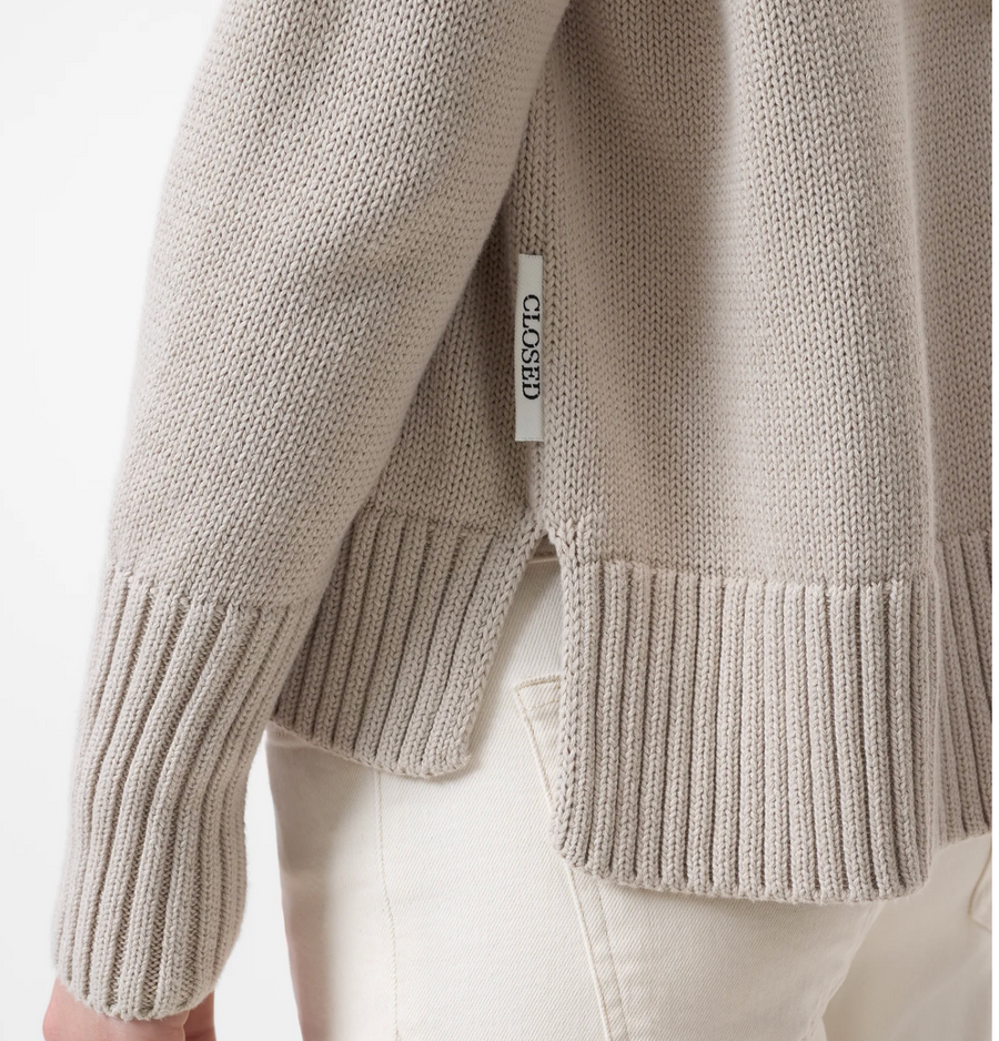 CLOSED Organic Cotton Knitted Jumper - Soft Beige