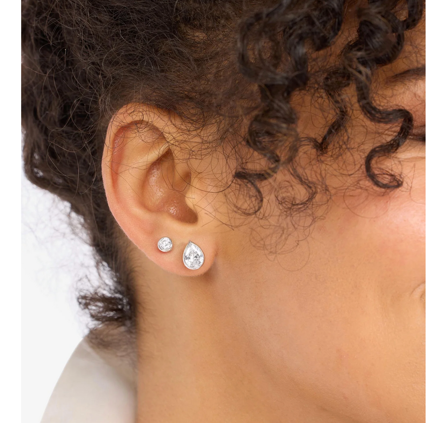 Melinda Maria Isla 8mm Studs - Silver