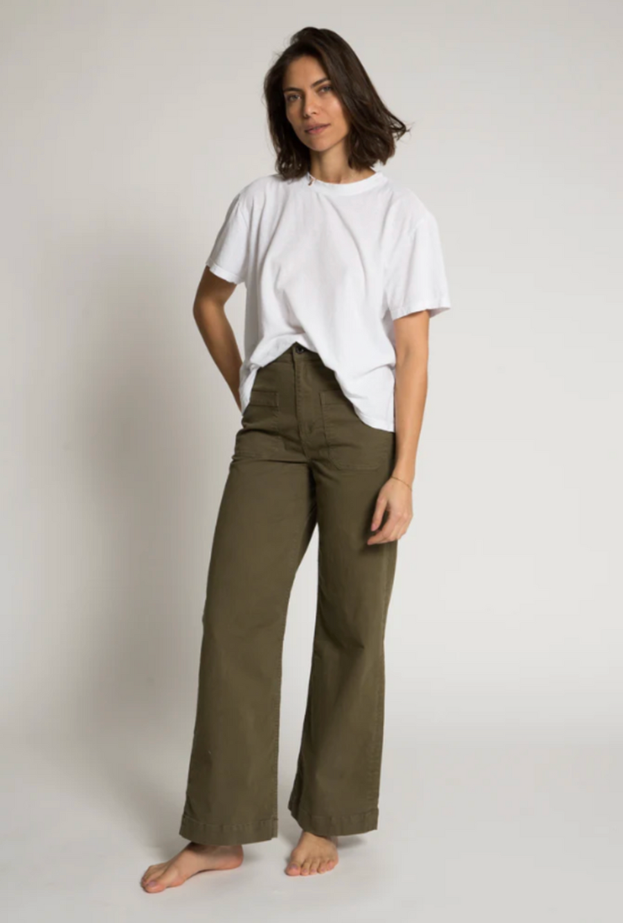 ASKK NY Cropped Sailor Pant - Safari Green