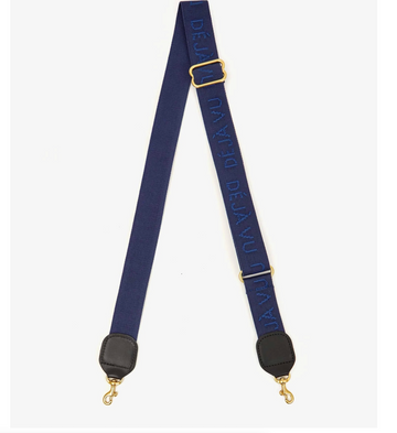 Clare V Deja Vu Adjustable Webbing Strap - Navy Blue