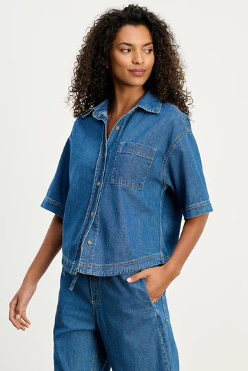 Velvet Kaddy Denim Top - Classic