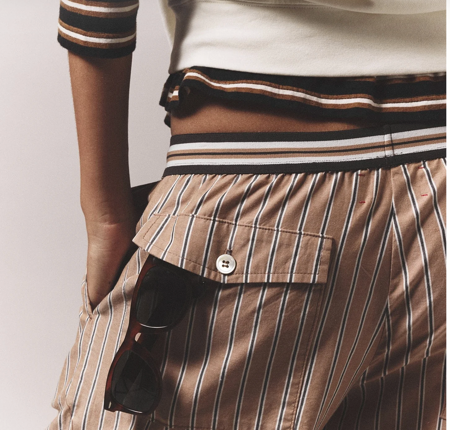 Xirena Alto Pant - Toffee Stripe