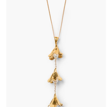 Chan Luu Bellflower Drop Necklace - Gold