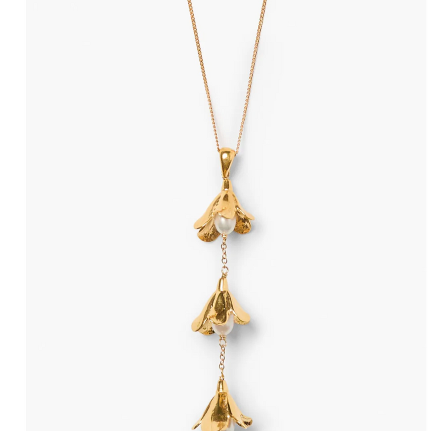 Chan Luu Bellflower Drop Necklace - Gold