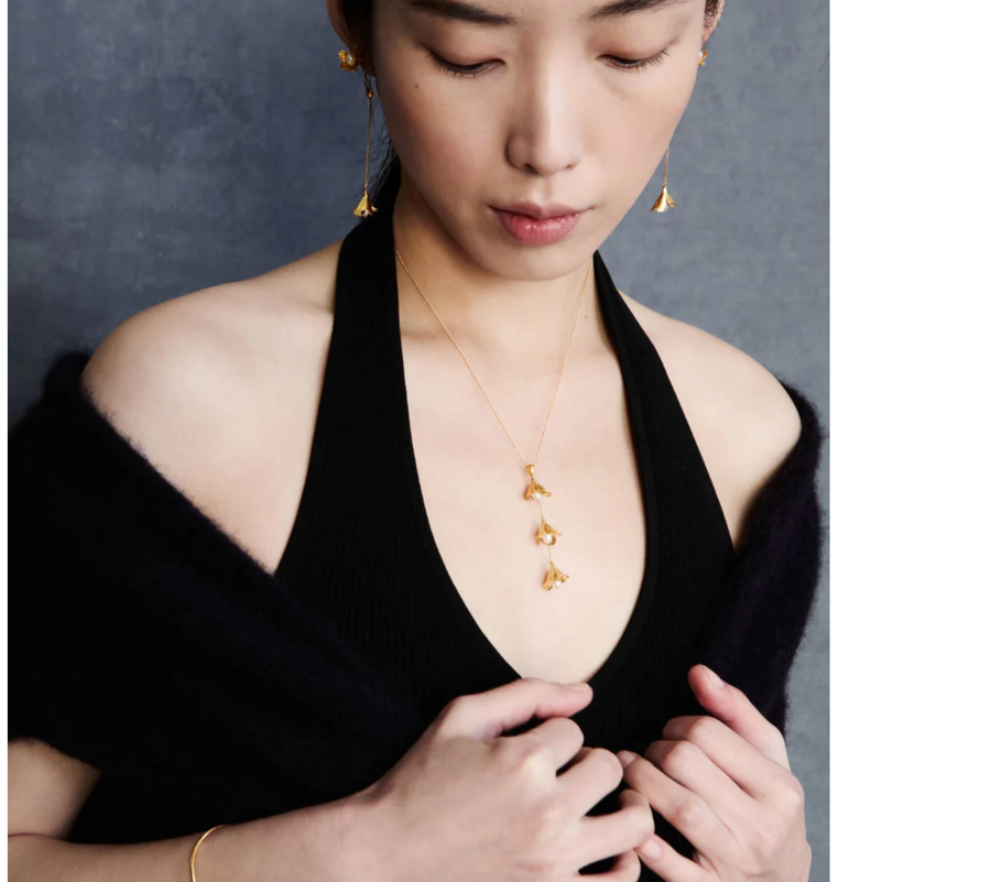 Chan Luu Bellflower Drop Necklace - Gold