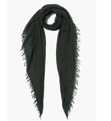 Cashmere And Silk Scarf - Kombu Green